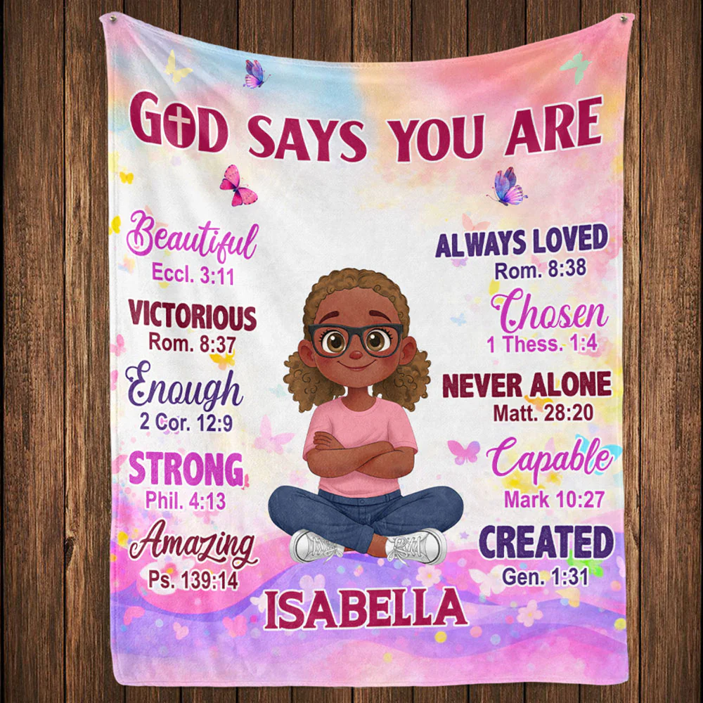 Kid You Are Always Loved - Personalized Custom Fleece Blanket - Image 4