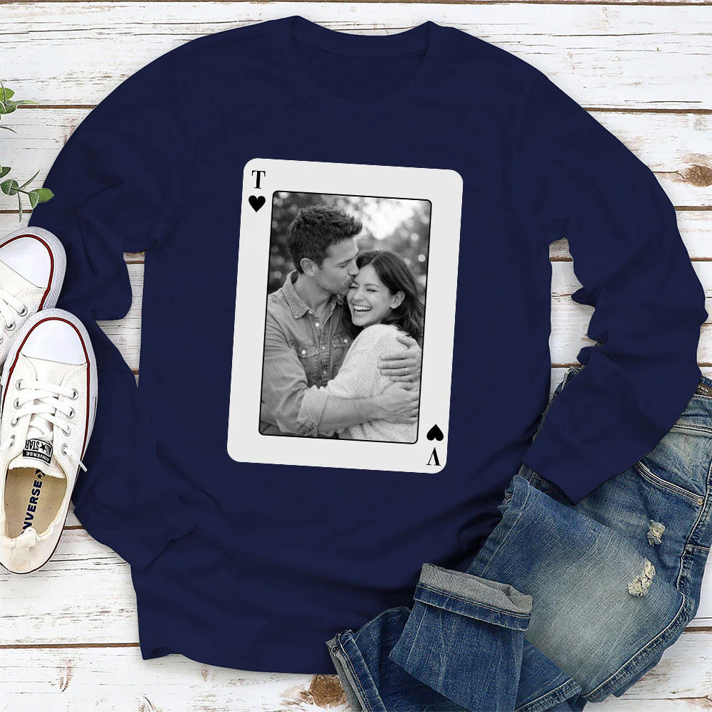 King & Queen Custom Couples Photo - Personalized Custom Shirt - Image 5