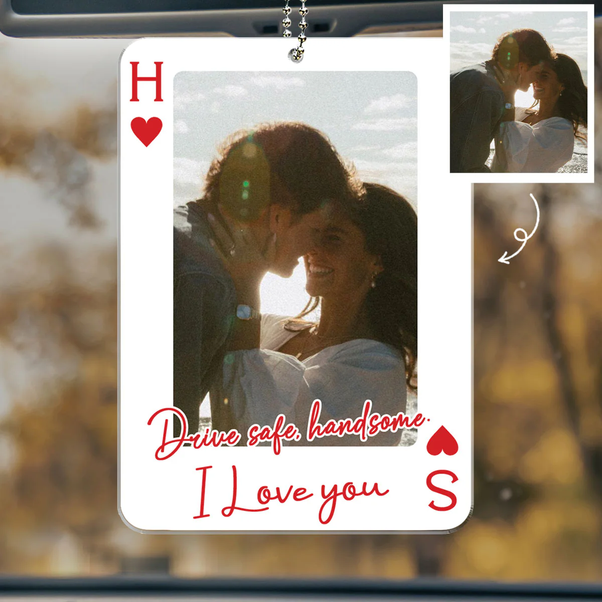 King & Queen Drive Safe I Love You - Personalized Custom Car Ornament