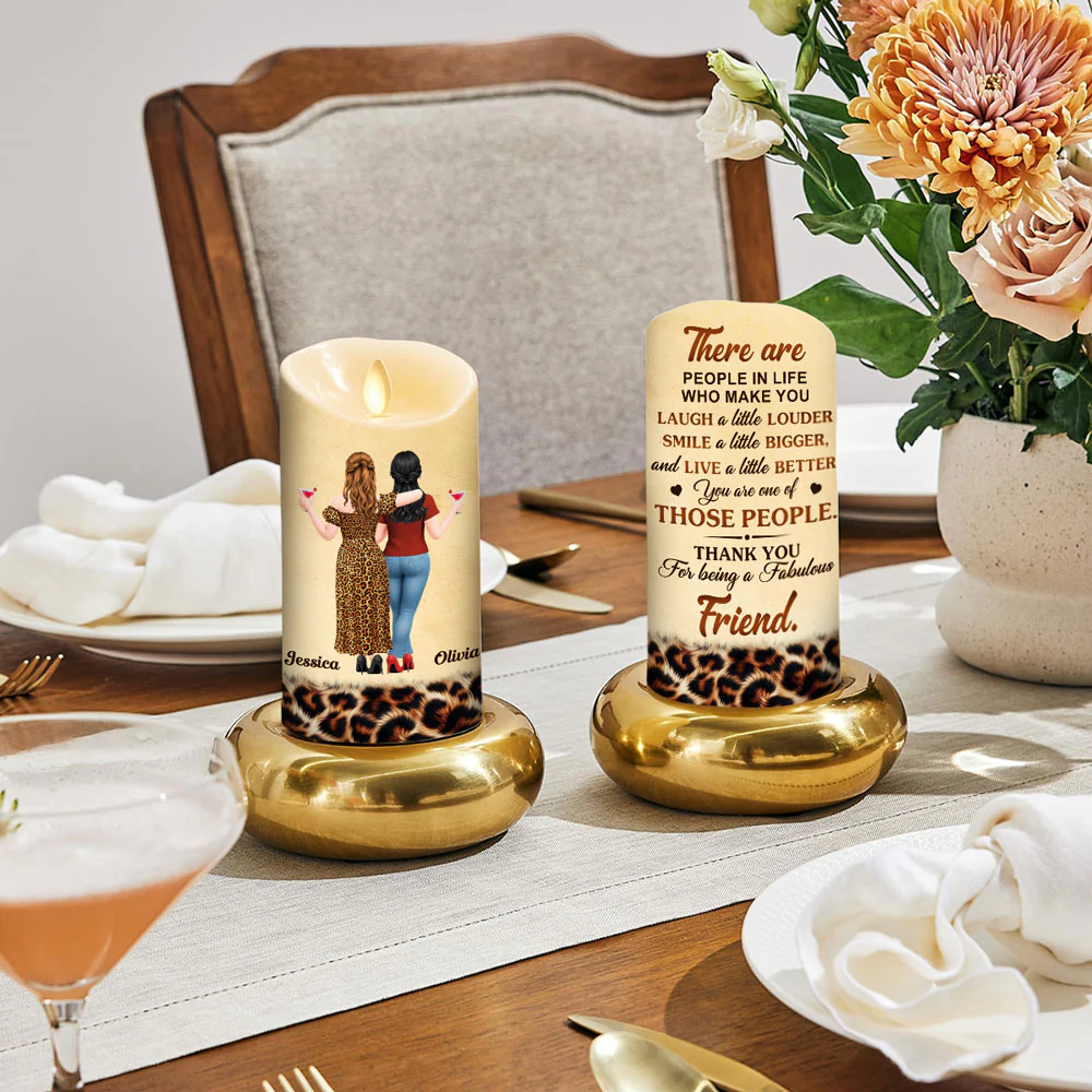 Laugh A Little Louder - Personalized Custom LED Candle - Image 4
