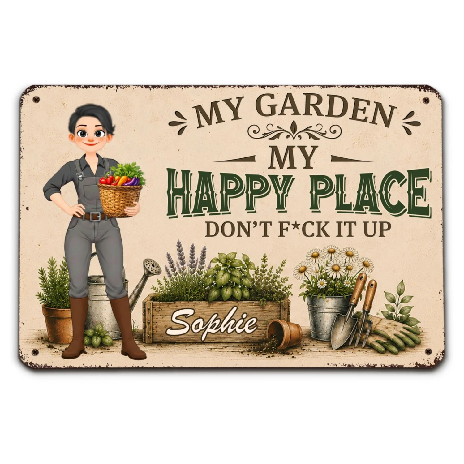Leave My Plants Alone - Personalized Custom Metal Sign - Image 6