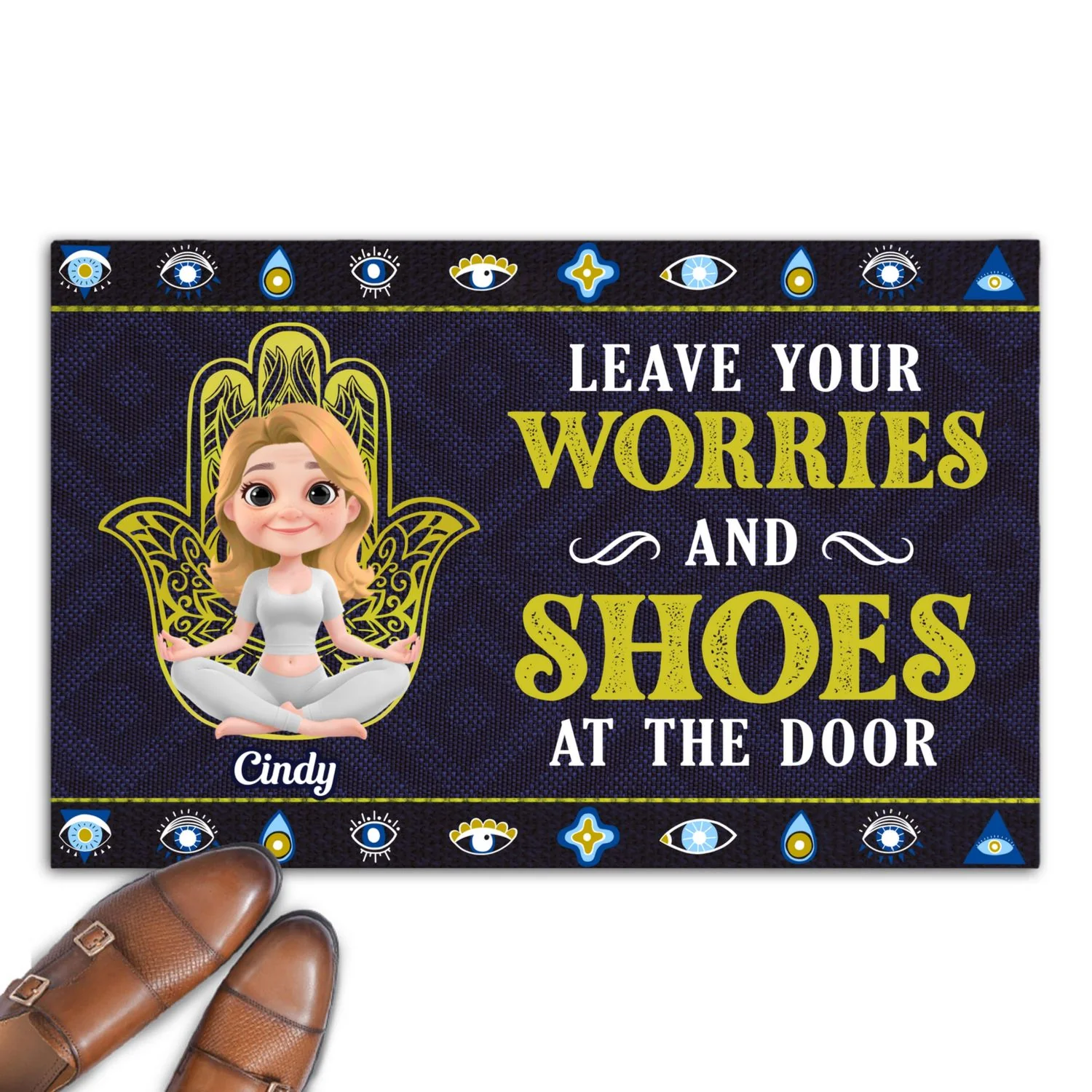 Leave Your Worries - Personalized Custom Doormat - Image 6