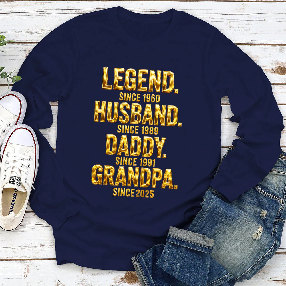 Legend Dad Grandpa - Personalized Custom Shirt - Image 4