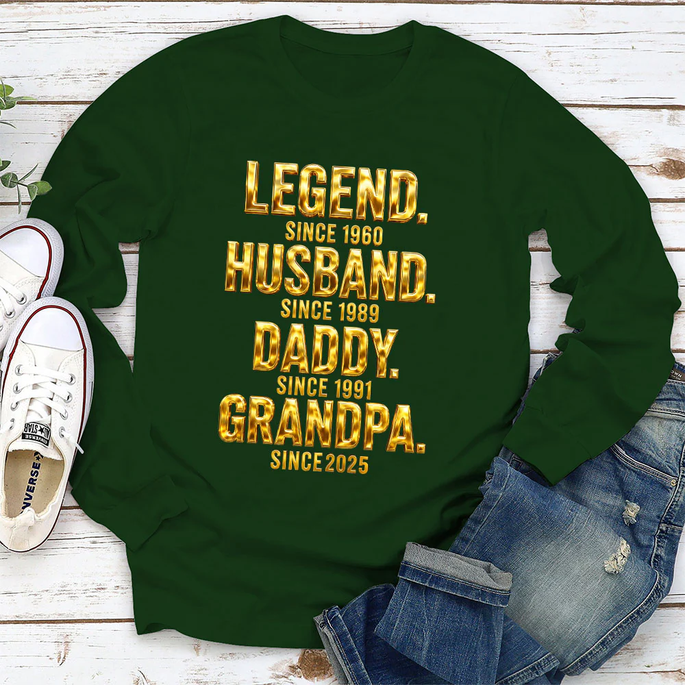 Legend Dad Grandpa - Personalized Custom Shirt - Image 5