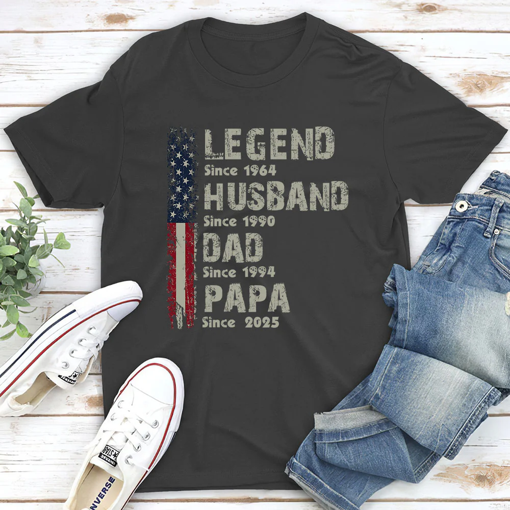 Legend Husband Dad - Personalized Custom Shirt - Image 3