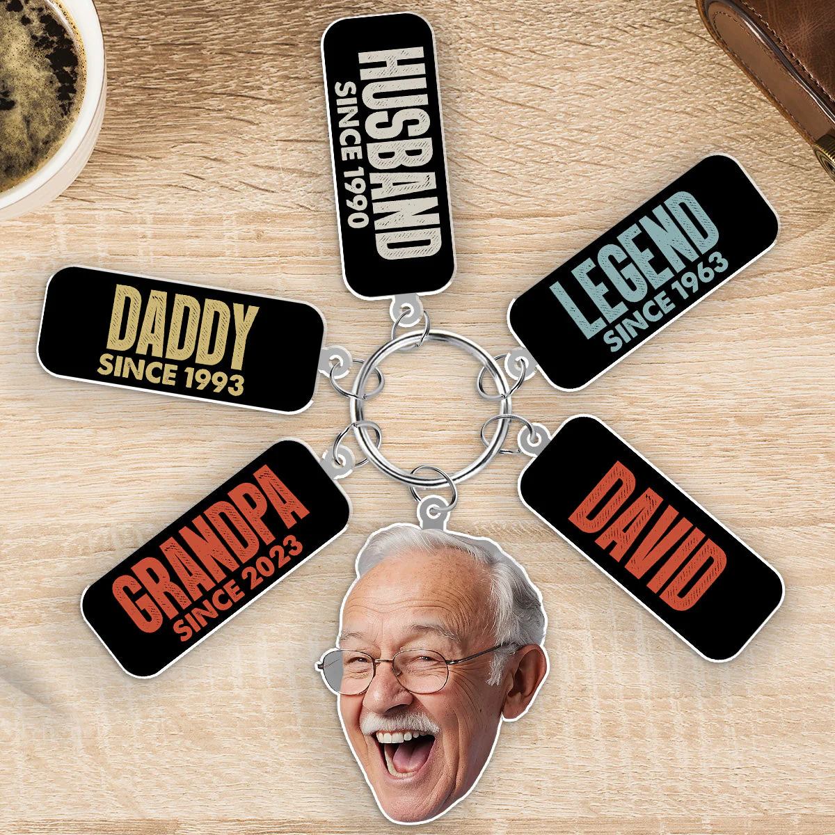 Legend Husband Daddy Papa - Personalized Acrylic Tag Keychain - Image 2