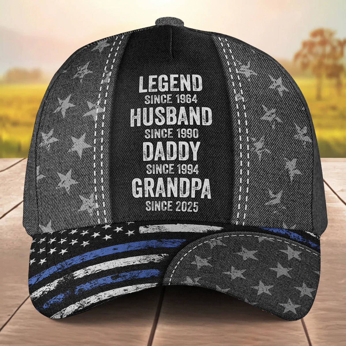 Legend Husband Daddy - Personalized Custom Classic Cap - Image 2