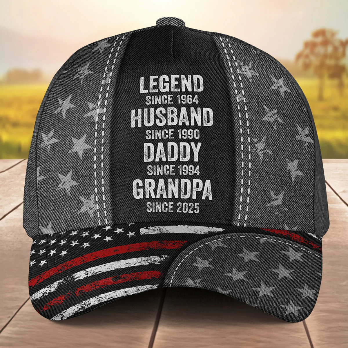 Legend Husband Daddy - Personalized Custom Classic Cap - Image 3