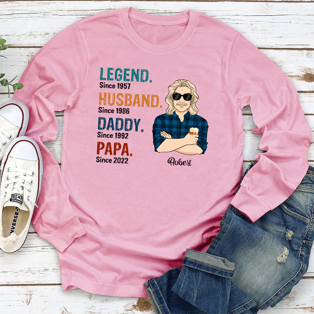 Legend Husband Daddy - Personalized Custom Shirt - Image 4