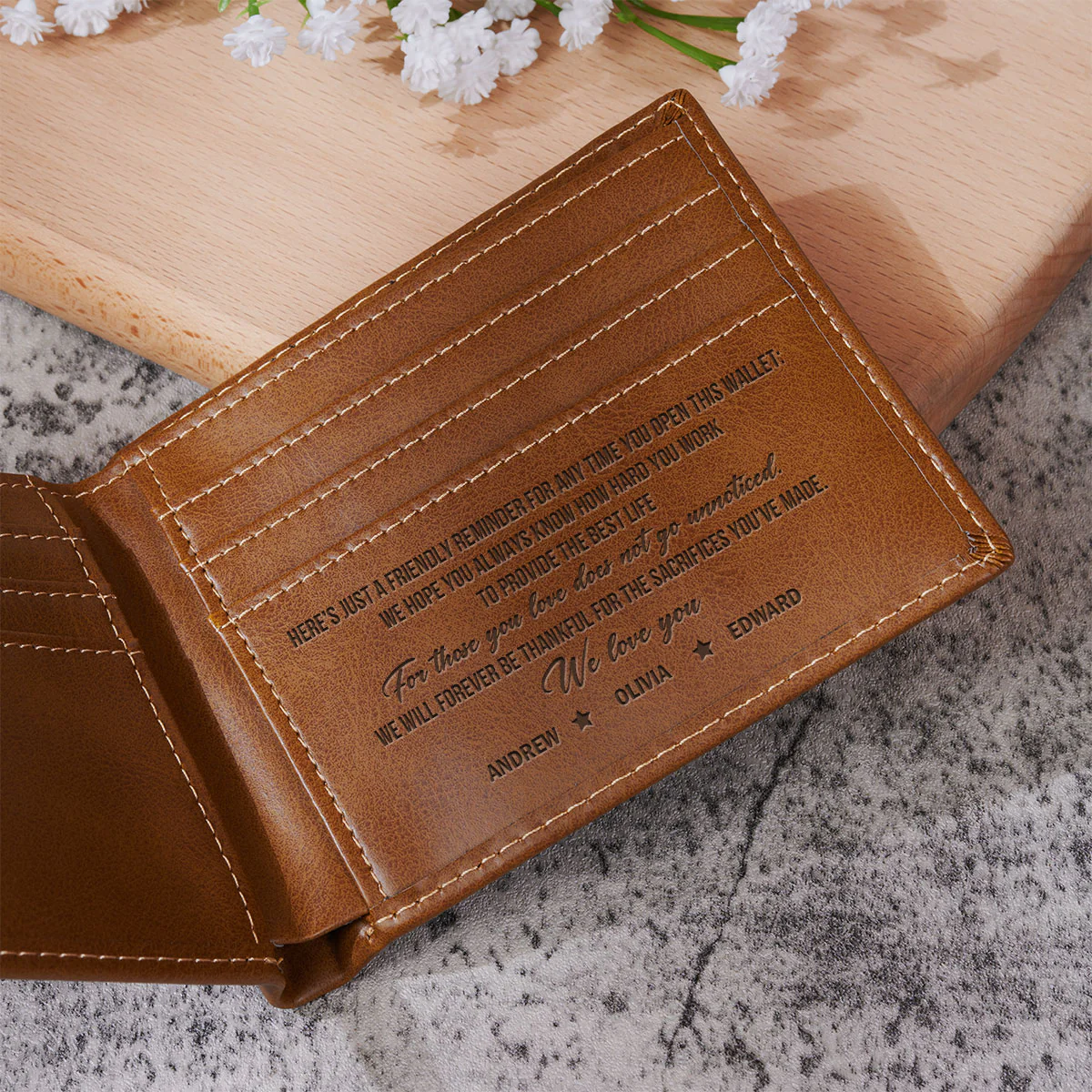 Legend Since - Personalized Custom Printed Men Leather Wallet - Image 3