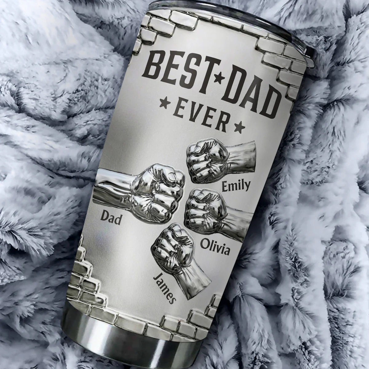 Legendary Dad - Personalized Custom 3D Effect Tumbler - Image 5