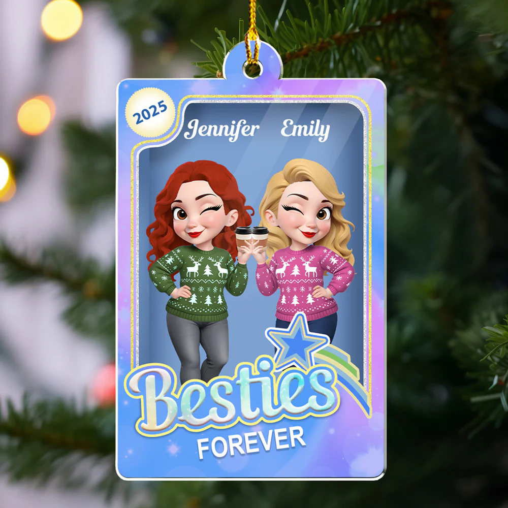 Let Sleigh This Season - Personalized Custom Acrylic Ornament - Image 5