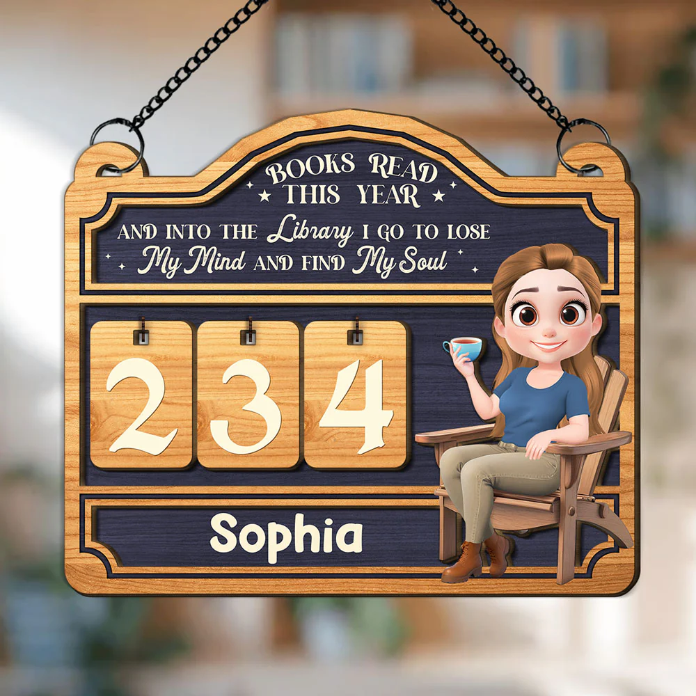 Library My Mind My Soul - Personalized Custom Tracker Sign