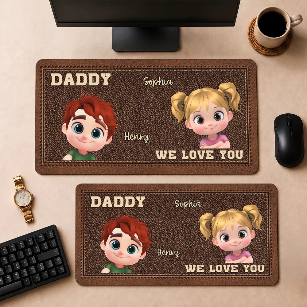 Life Is Better With Kids - Personalized Custom Desk Mat - Image 2
