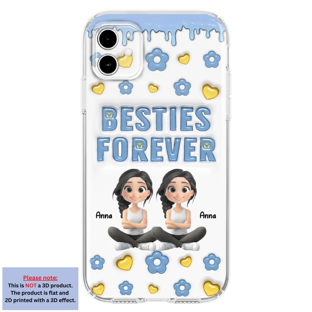 Life Is Better With True Friend Cartoonize - Personalized Custom 3D Inflated Effect Phone Case - Image 7