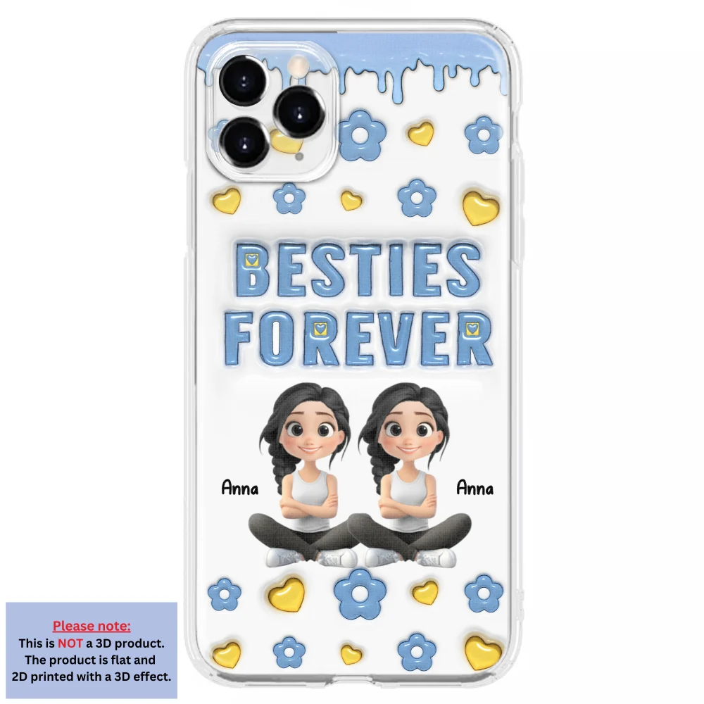 Life Is Better With True Friend Cartoonize - Personalized Custom 3D Inflated Effect Phone Case - Image 9
