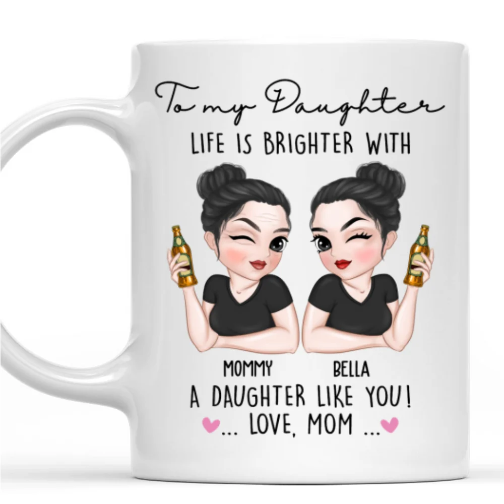 Life Is Brighter With You - Personalized Custom Coffee Mug - Image 6