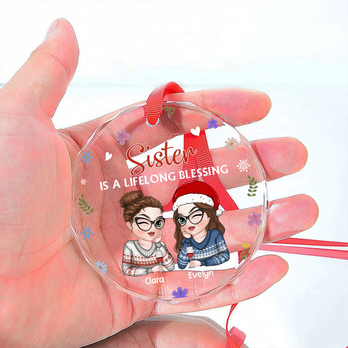 Lifelong Blessing - Personalized Custom Glass Ornament - Image 3