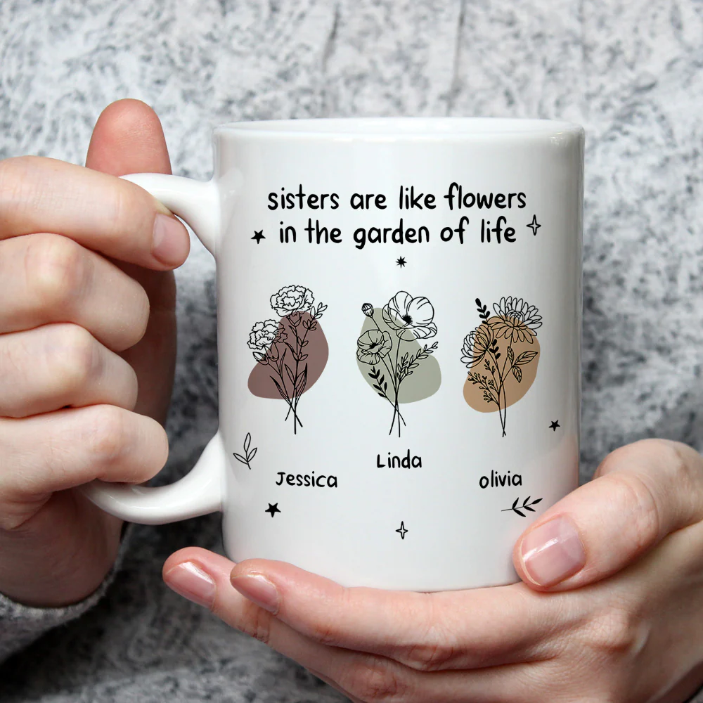 Like A Flower In The Garden Of Life - Personalized Custom Coffee Mug - Image 4