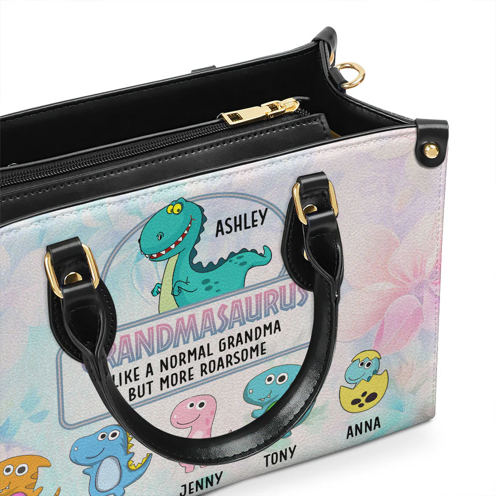 Like A Normal Grandma - Personalized Custom Leather Bag - Image 2
