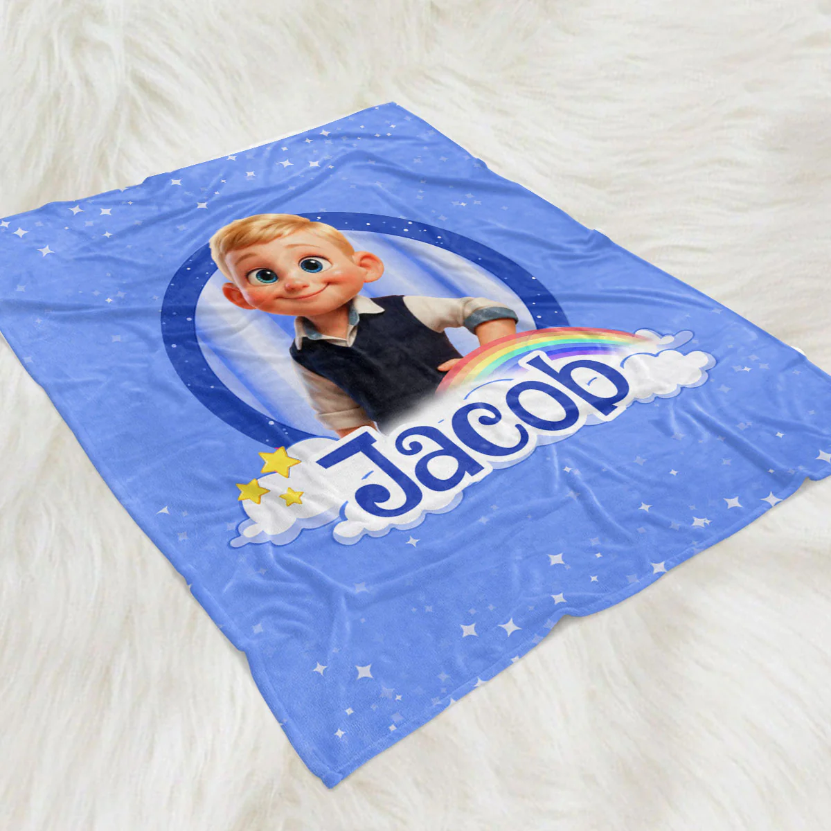 Like A Star - Personalized Custom Fleece Blanket - Image 2