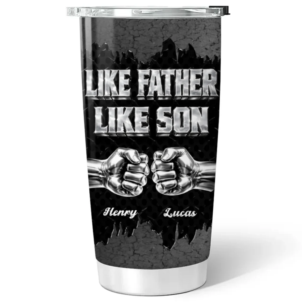 Like Father Like Son - Personalized Custom Tumbler - Image 6