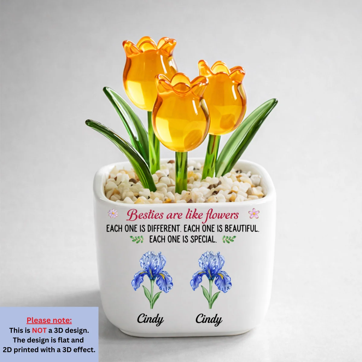 Like Flowers - Personalized Custom Glass Everlasting Tulips - Image 11