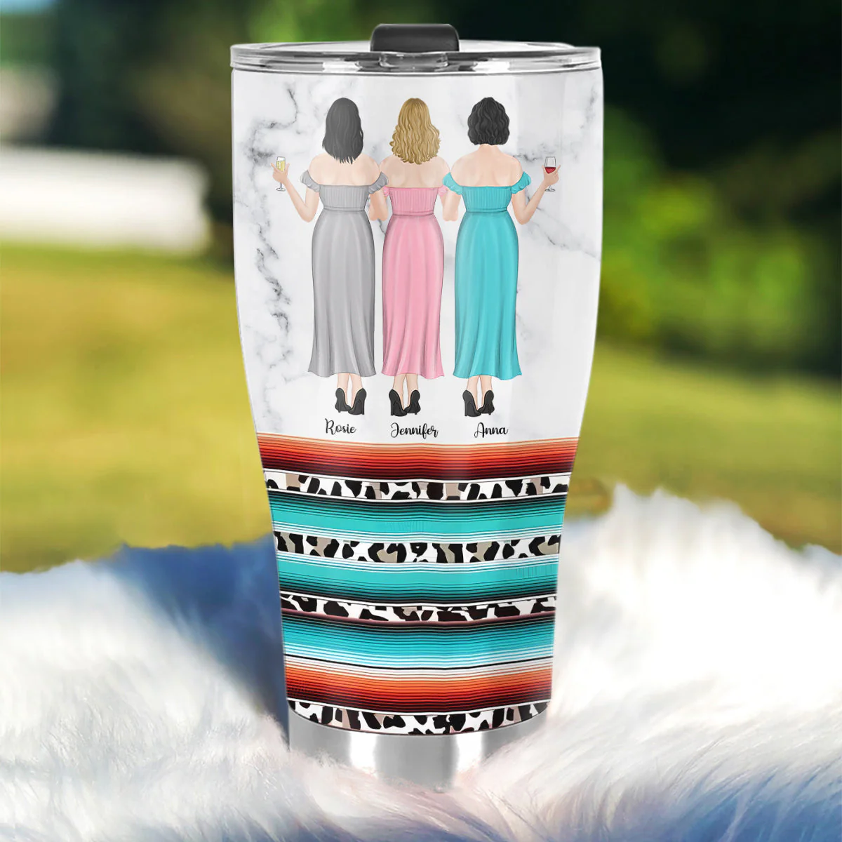 Like Mother Like Daughter Leopard - Personalized Custom Tumbler - Image 2
