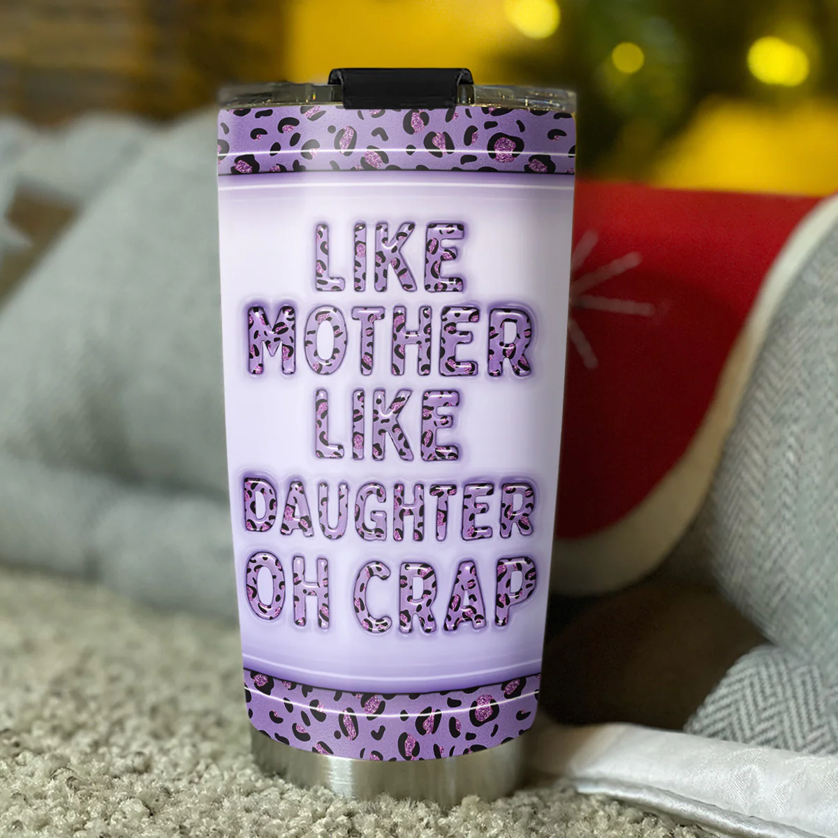 Like Mother Like Daughter - Personalized Custom 3D Inflated Effect Tumbler - Image 3