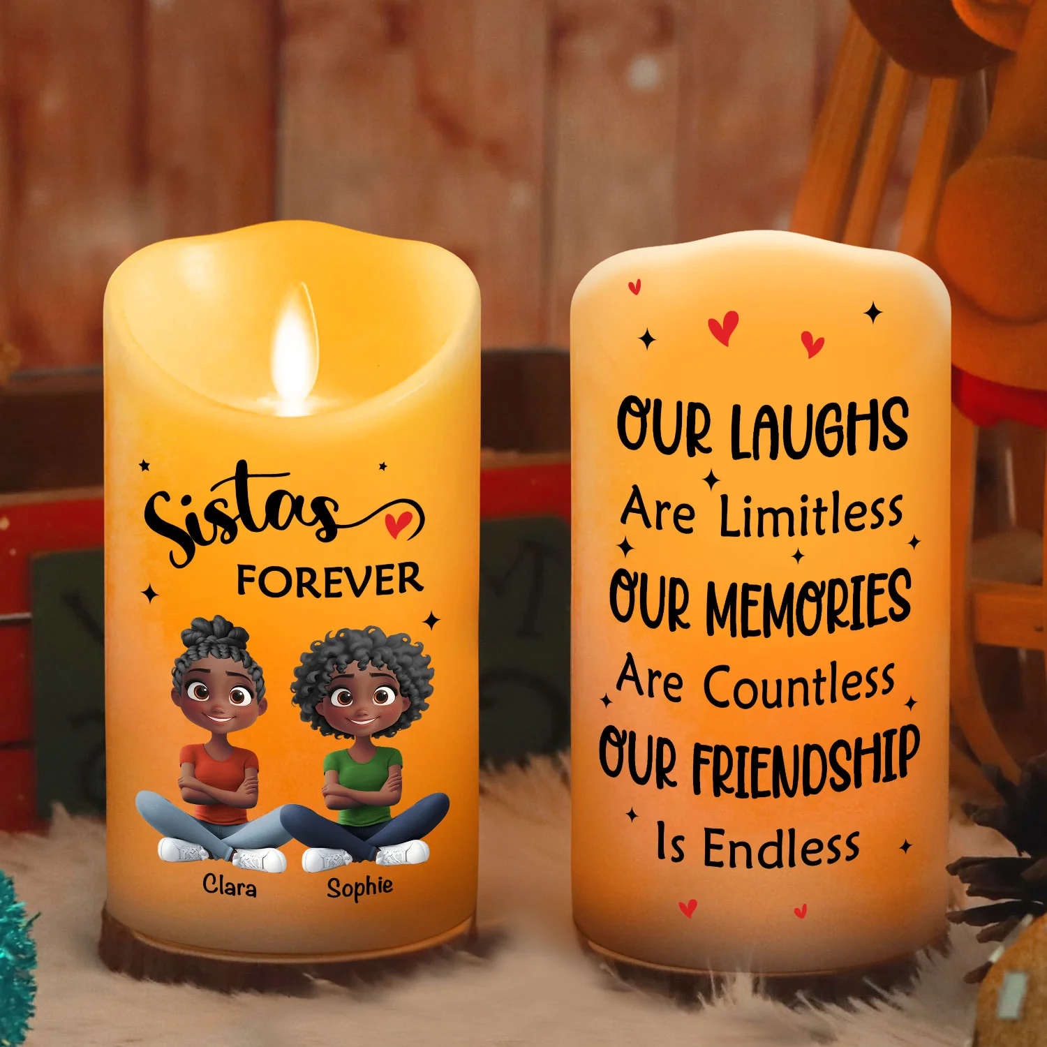 Limitless Friendship Glow - Personalized Custom LED Candle - Image 5
