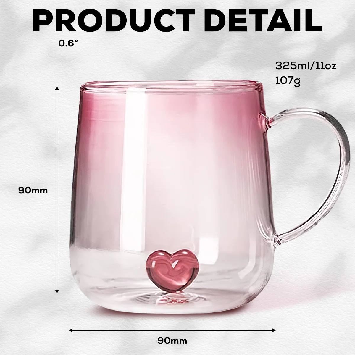 Limitless Friendship Glow - Personalized Custom Pink Gradient Glass Mug - Image 5
