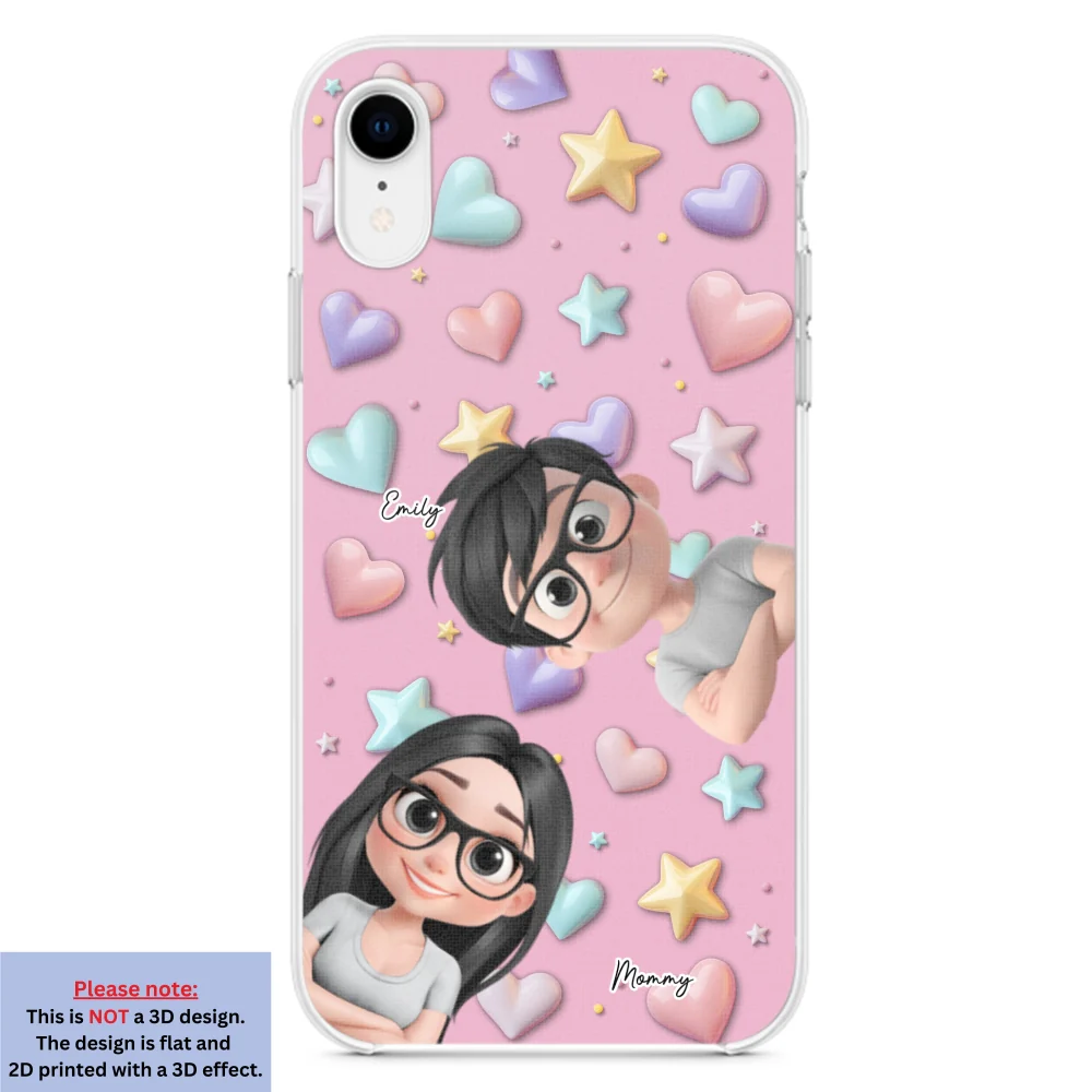 Linda Mamá y Niños - Funda de Teléfono Personalizada con Efecto 3D - Image 22