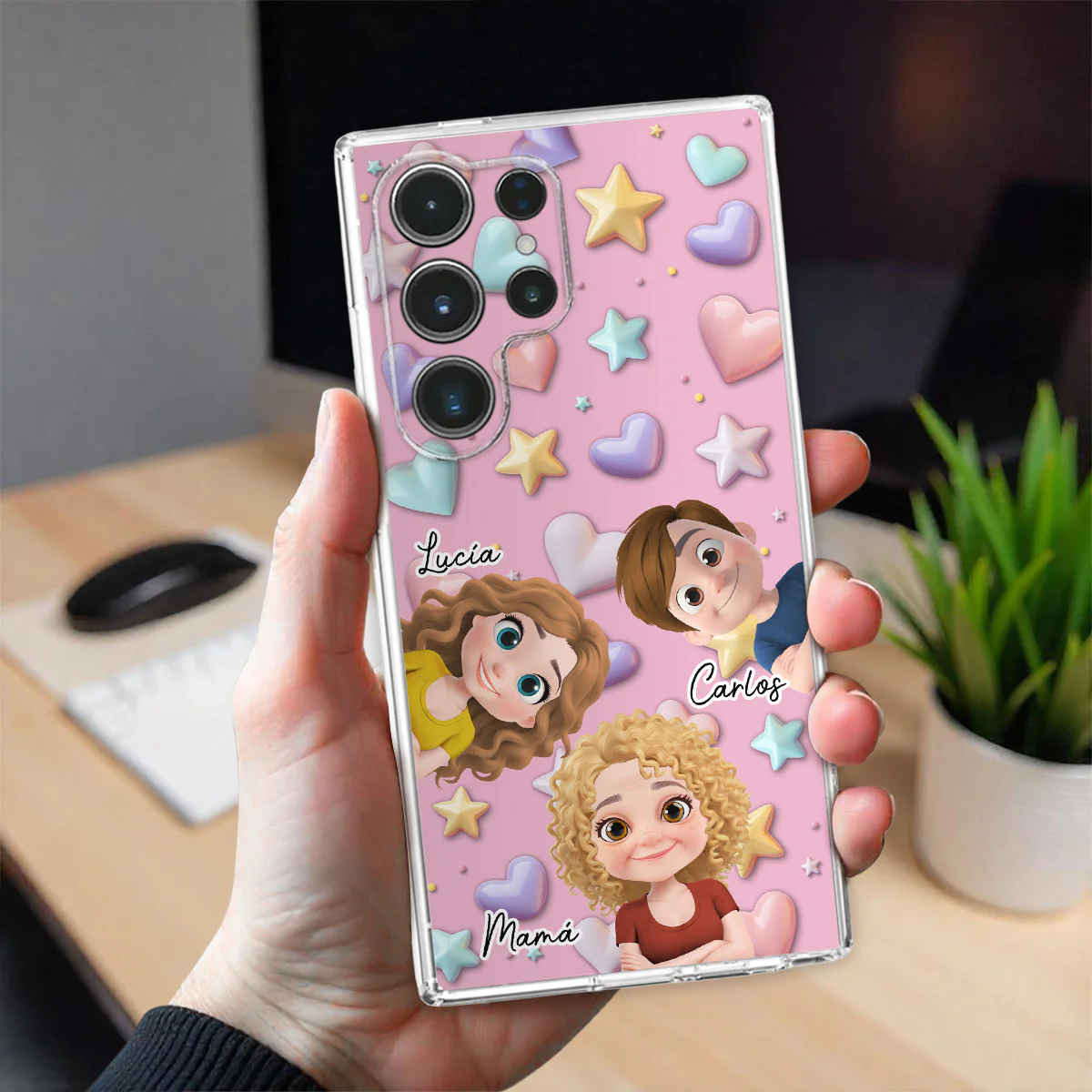 Linda Mamá y Niños - Funda de Teléfono Personalizada con Efecto 3D - Image 27