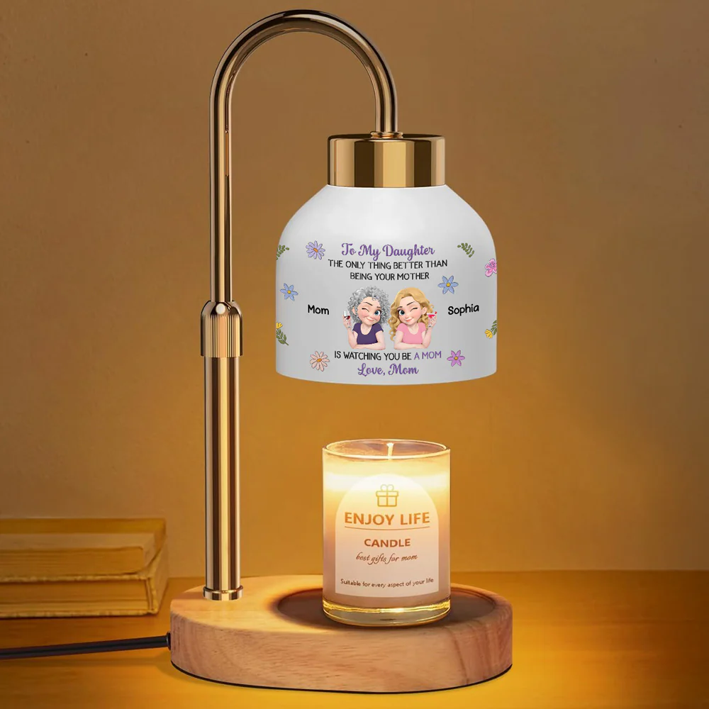 Linked Together Cartoon - Personalized Custom Candle Warmer Lamp - Image 2
