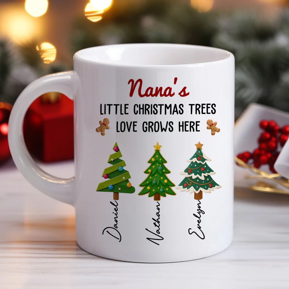 Little Christmas Tree - Personalized Custom Coffee Mug - Image 3