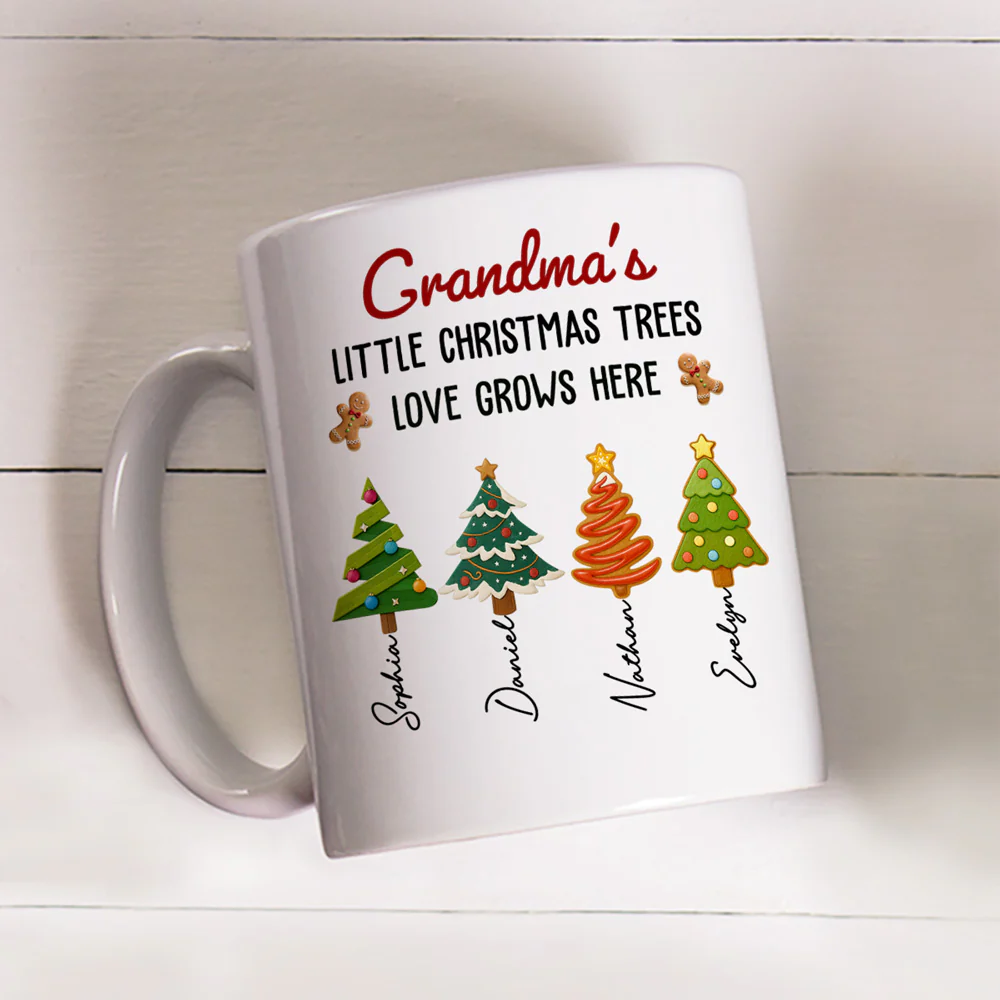 Little Christmas Tree - Personalized Custom Coffee Mug - Image 4
