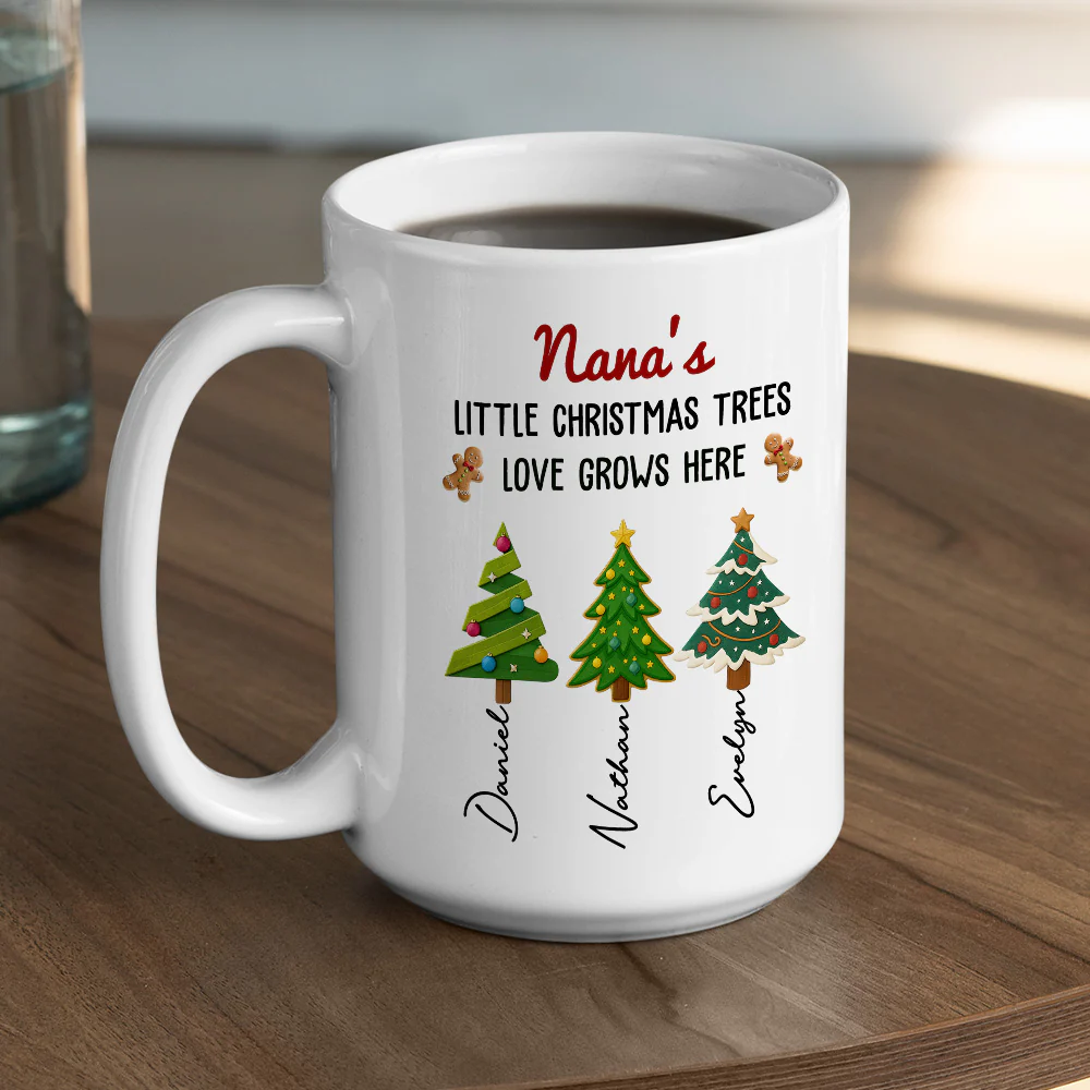 Little Christmas Tree - Personalized Custom Coffee Mug - Image 6