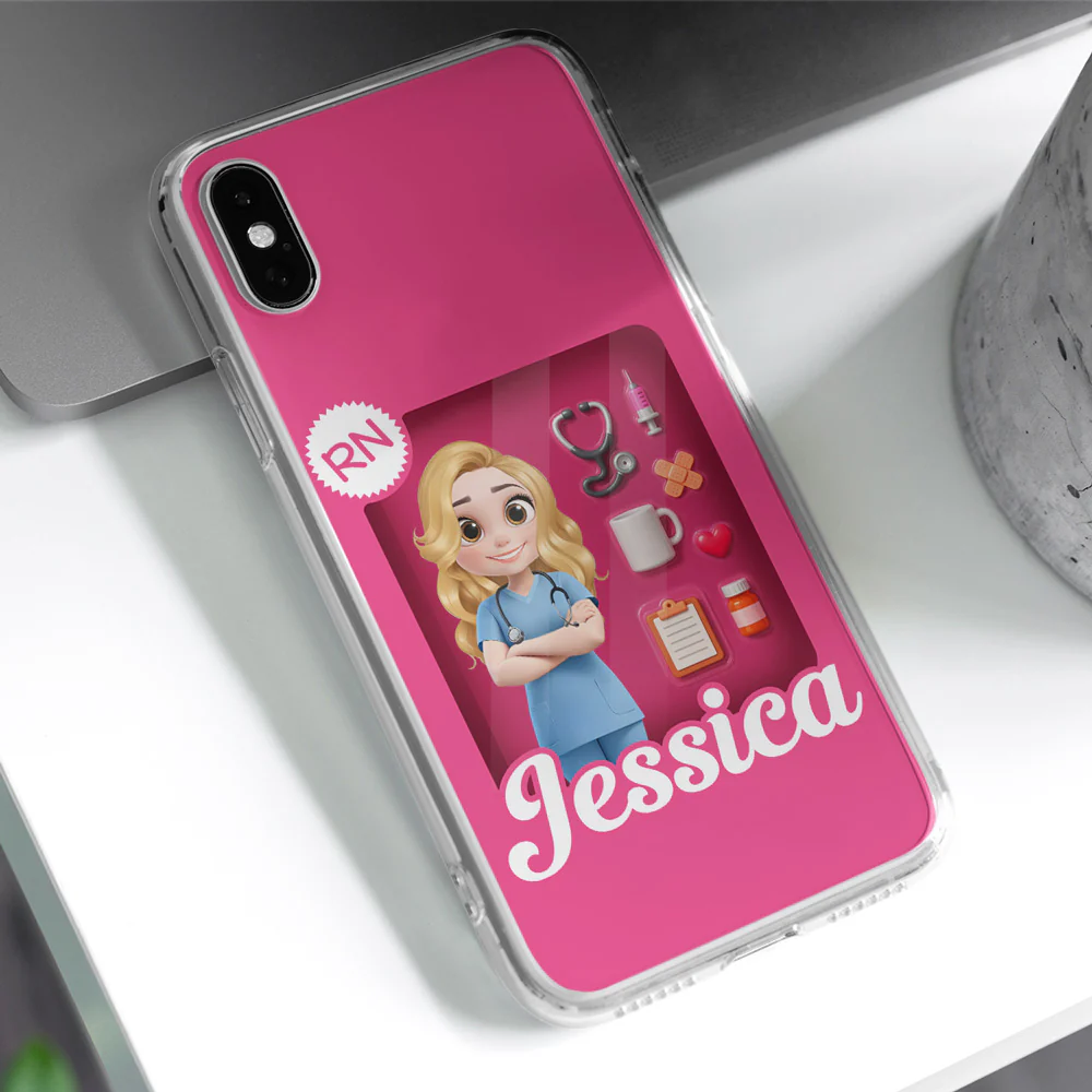 Little Nurse Hero - Personalized Custom Phone Case - Image 2