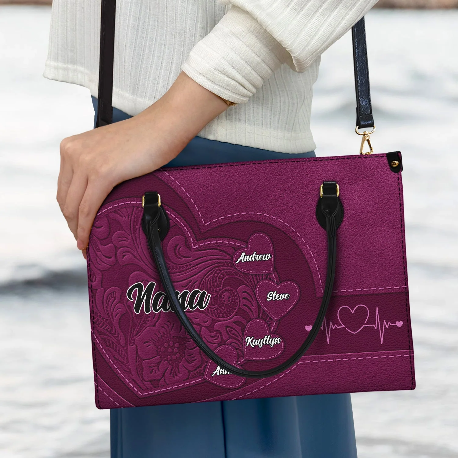 Little Sweethearts - Personalized Custom Leather Bag - Image 5