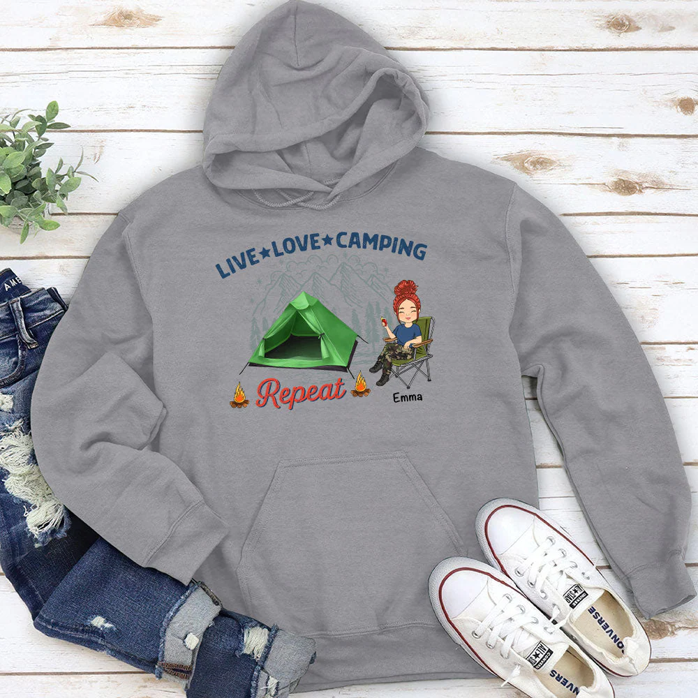 Live Love Camping - Personalized Custom Hoodie - Image 4