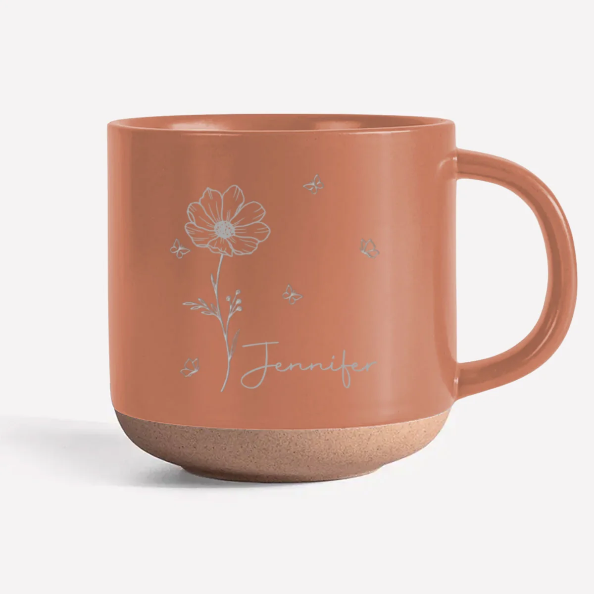 Live Wildly And Beautifully Like Flowers - Personalized Custom Engraved Pottery Mug - Image 8