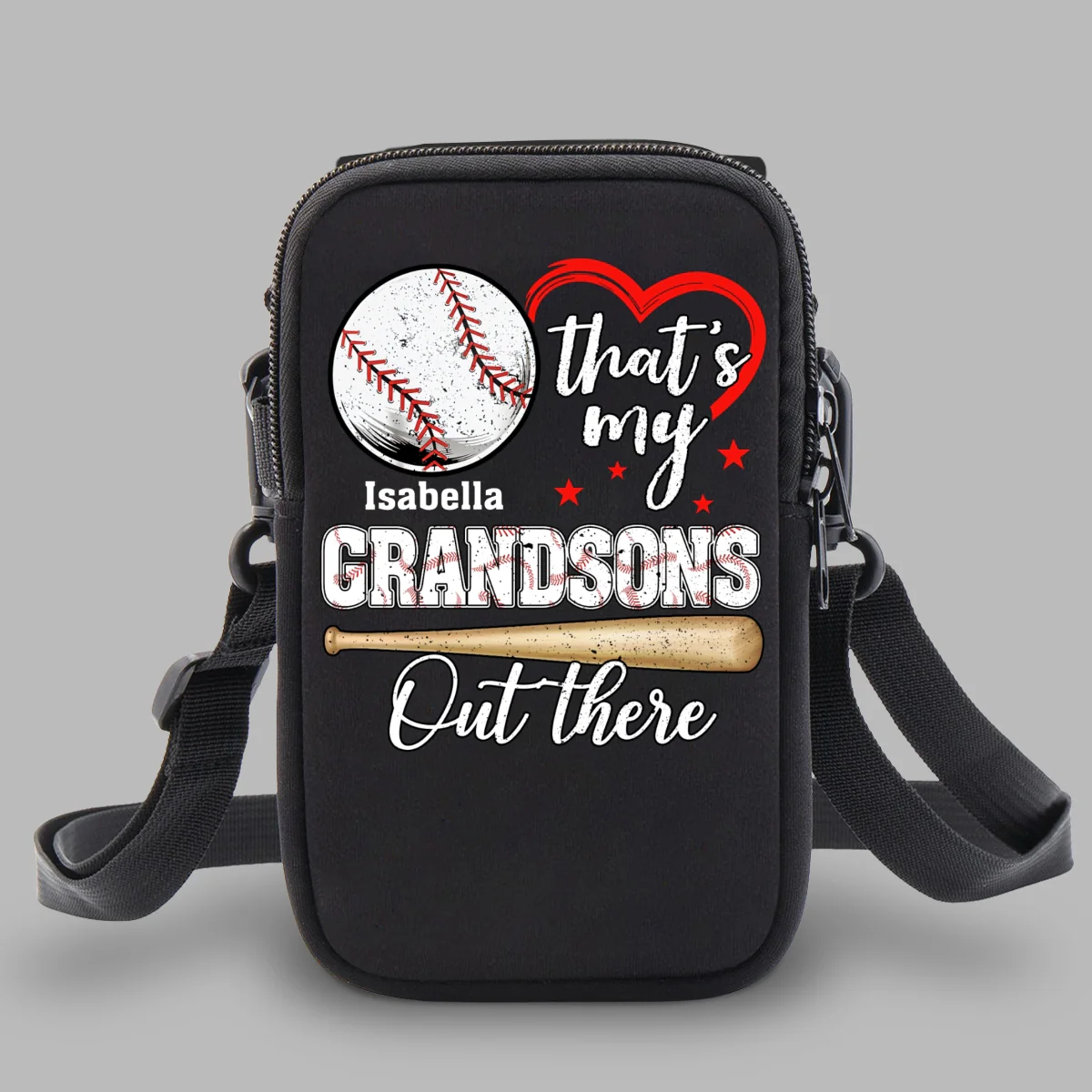 Look At My Grandson Out There - Personalized Custom Water Bottle Carrier Bag - Image 7