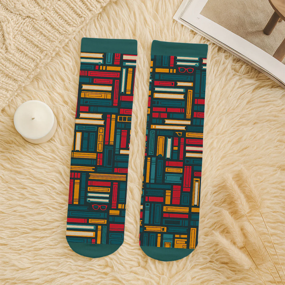 Lost in Stories - Personalized Custom Crew Socks - Image 6