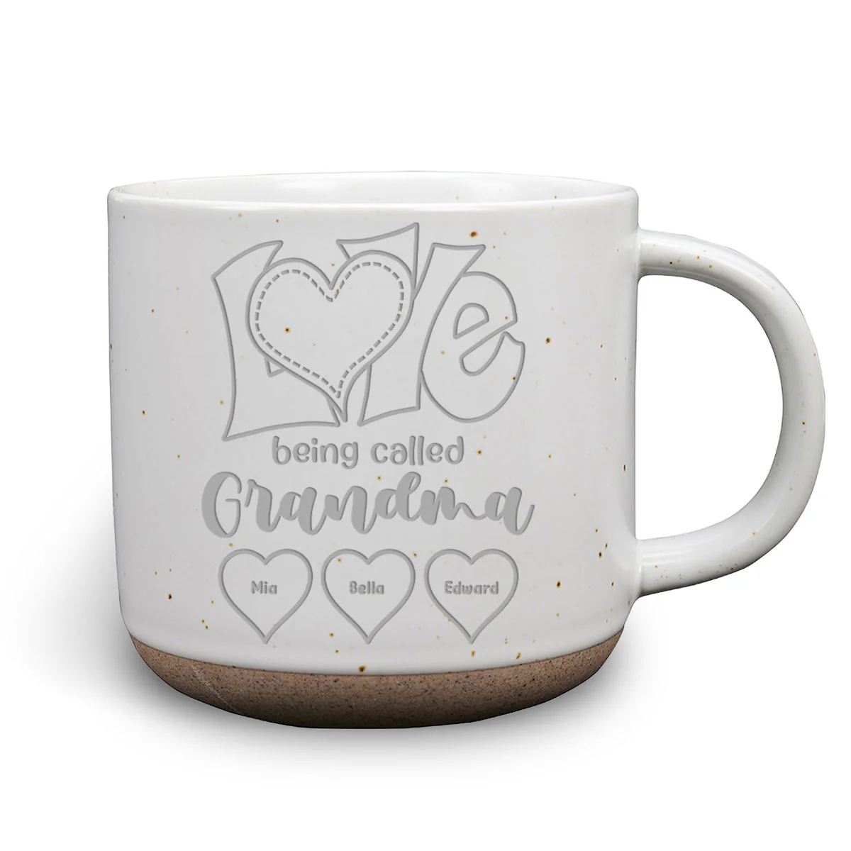 Love Being Called Grandma - Personalized Custom Engraved Pottery Mug