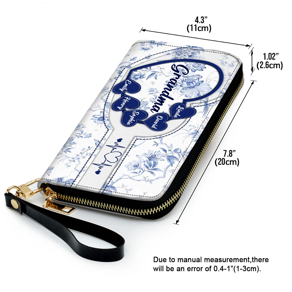 Love Being Grandma - Personalized Custom Leather Wallet - Image 5