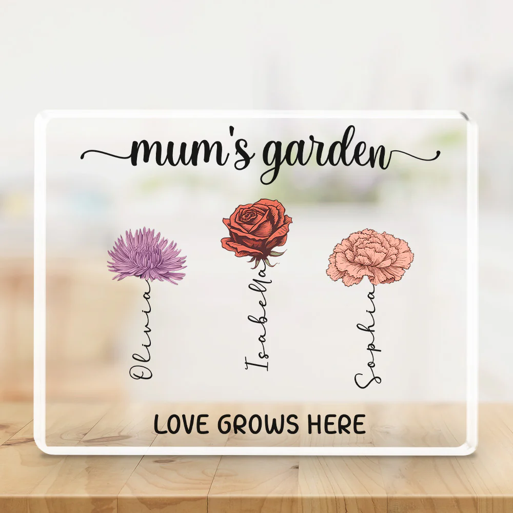 Love Grows Here - Personalized Custom Acrylic Plaque - Image 2