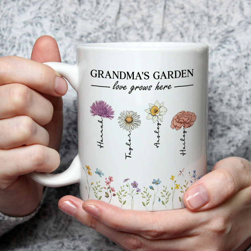 Love Grows Here - Personalized Custom Coffee Mug - Image 3
