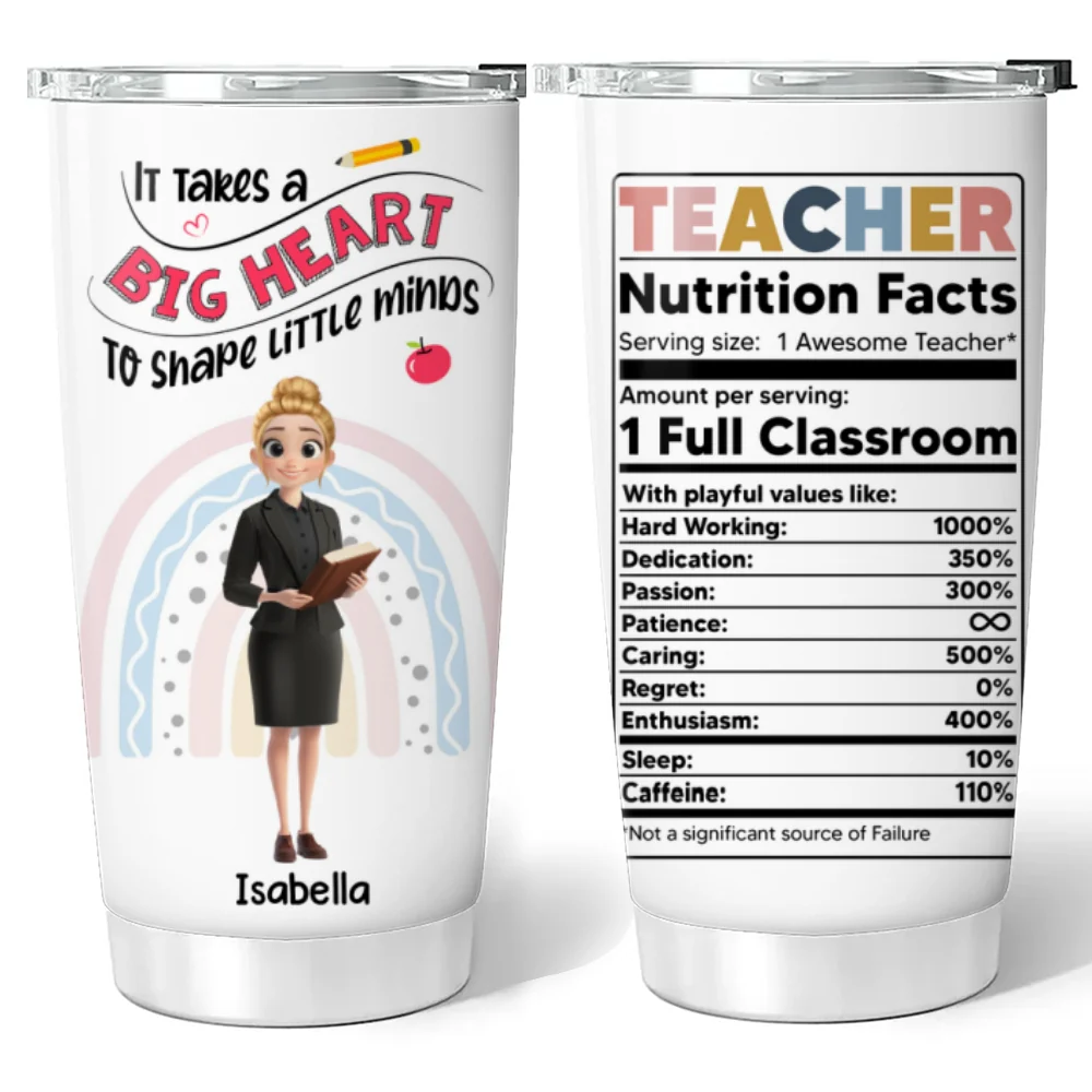 Love Grows Little Minds - Personalized Custom Tumbler - Image 6