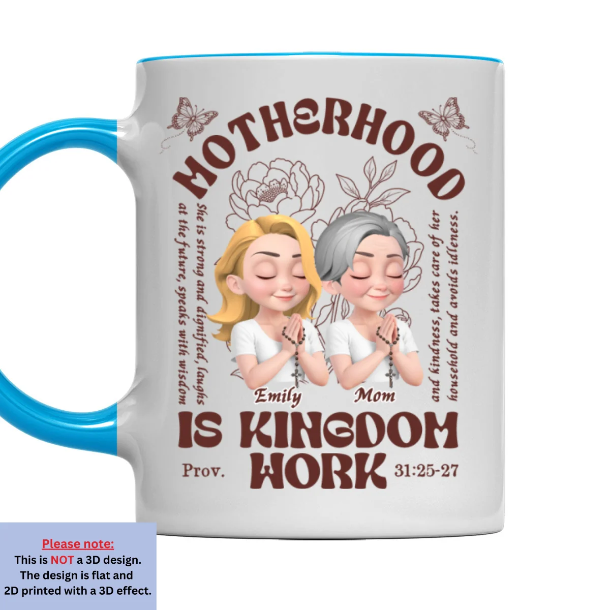 Love Grows Through Motherhood - Personalized Custom Accent Mug - Image 7