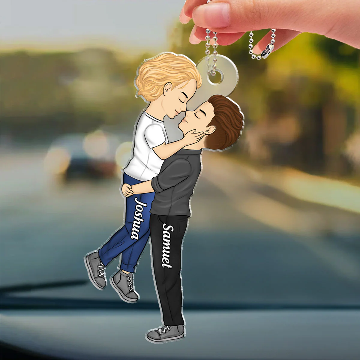 Love is Love - Personalized Custom Car Ornament - Image 4